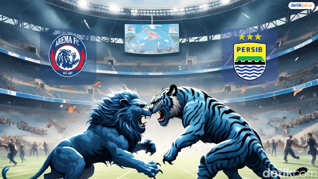 Ilustrasi Arema FC vs Persib Bandung.